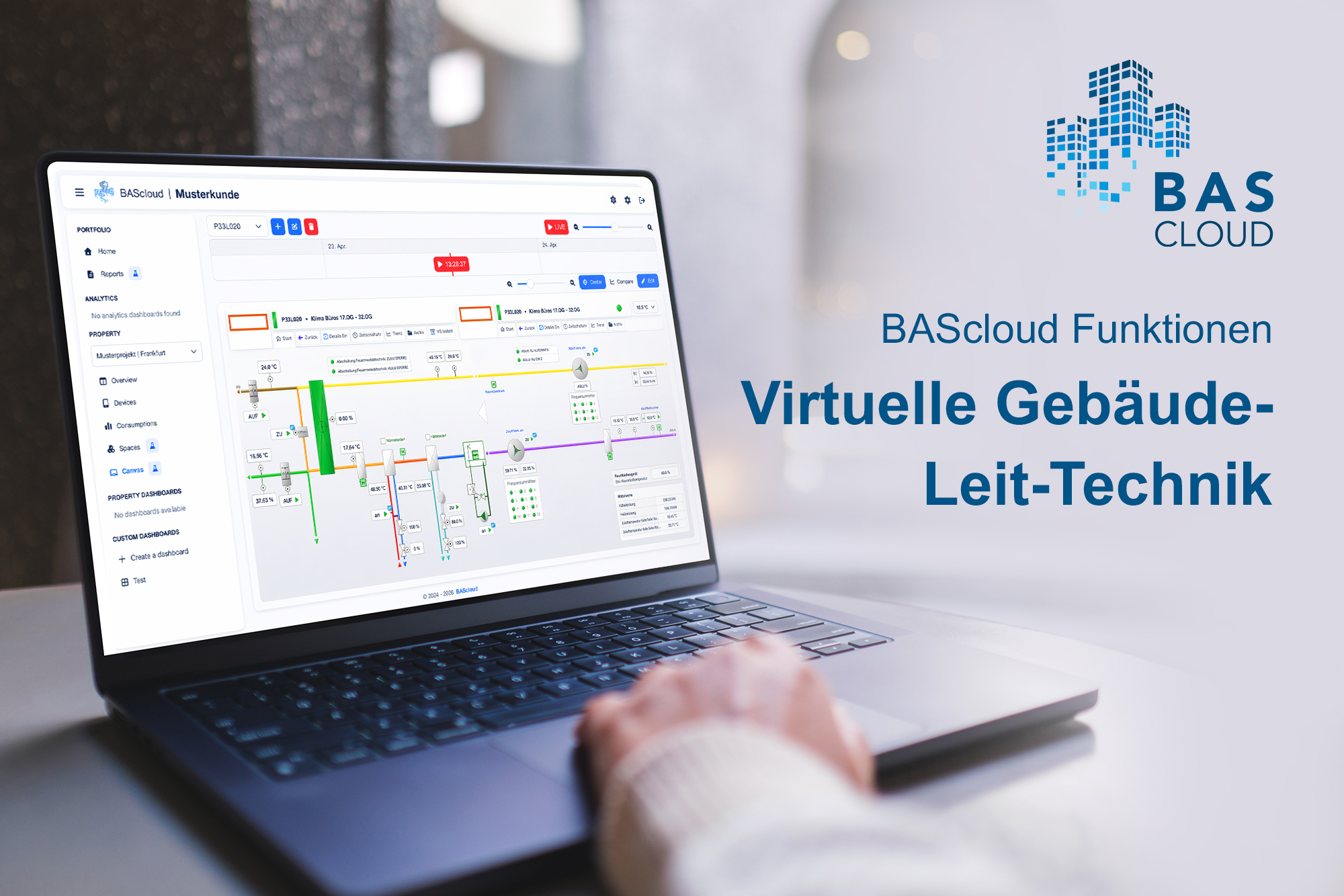 Virtuelle GLT mit der BAScloud: Gebäude ohne hohe Investitionskosten zentral steuern